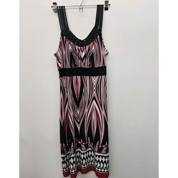 Studio 1940 Red Evening Dress Size Small With Intricate Designs  Y2k (A33) - Picture 1 of 6